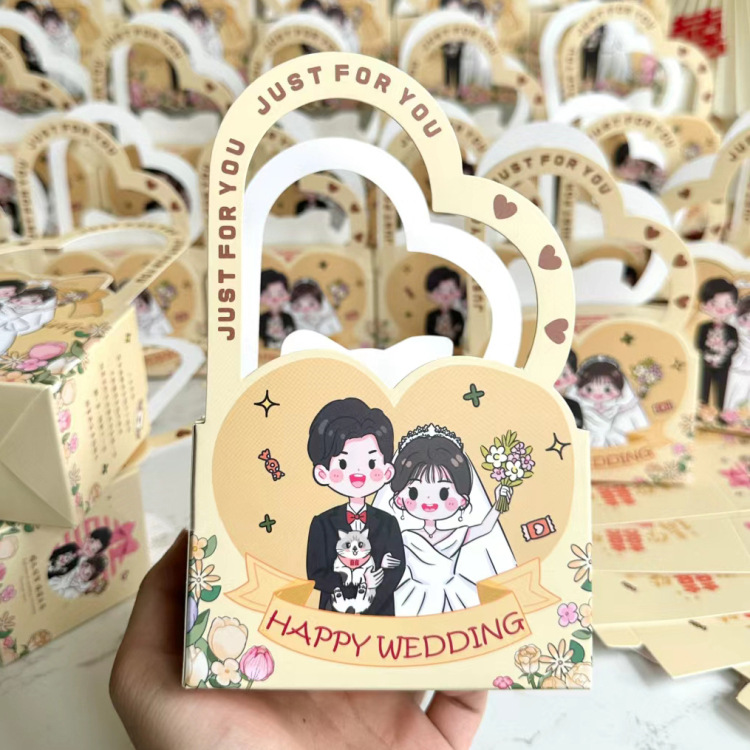 Интернет-торжество, ручная роспись свадебного платья, портативная коробка, милая коробка для конфет на свадьбу