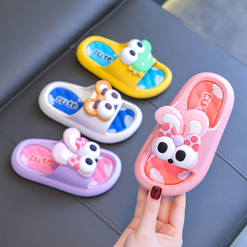 Summer children's slippers boys and girls indoor non-slip soft bottom Bath Children parent-child baby children Beach slippers