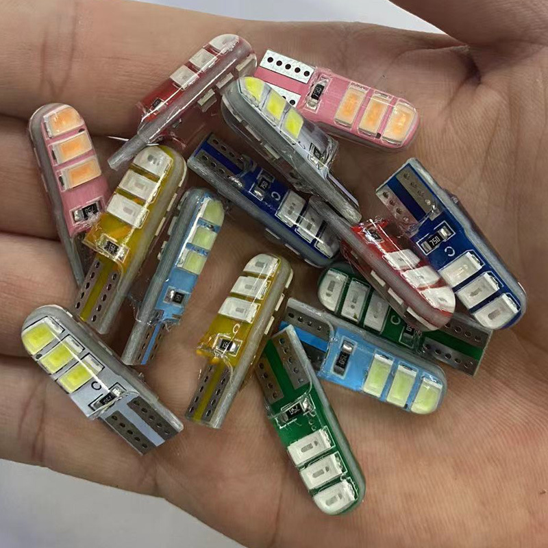 Car Led Width Light 24V T10 5630 6Smd Silicone Crystal Bulb Modified Direct Flash 12V Strobe Light