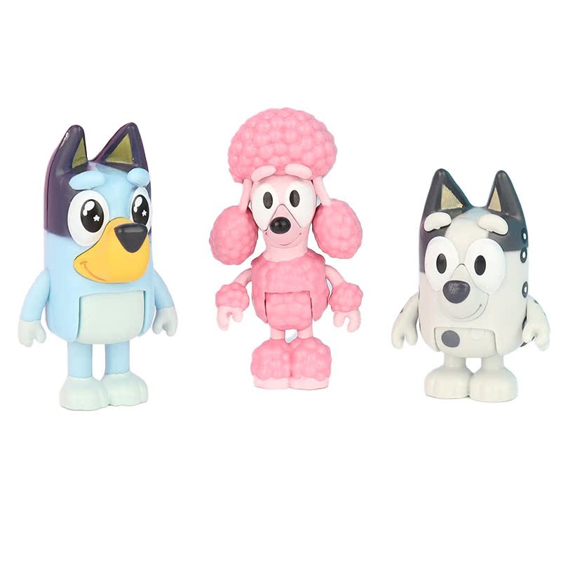 12 Bluey Model Ornaments Bingo Friends Puppy Joint Movable Car Ornaments Doll Toy