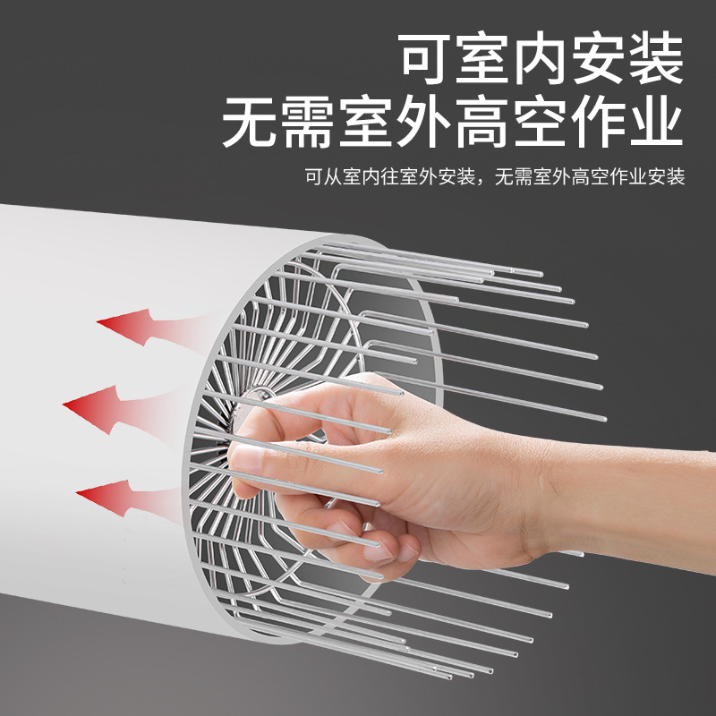 Range hood anti-bird cover kitchen and bathroom exhaust hole 304 stainless steel sewer pipe wall hole anti-rat air outlet net cover