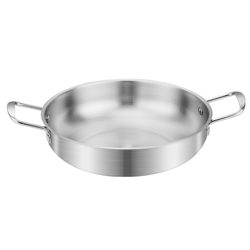 Korean-style Troops Small Hot Pot Seafood Dry Pot Net Celebrated Lamian Noodles Pot Cooking Pot Stainless Steel Noodle Pot Double Ear Soup Pot