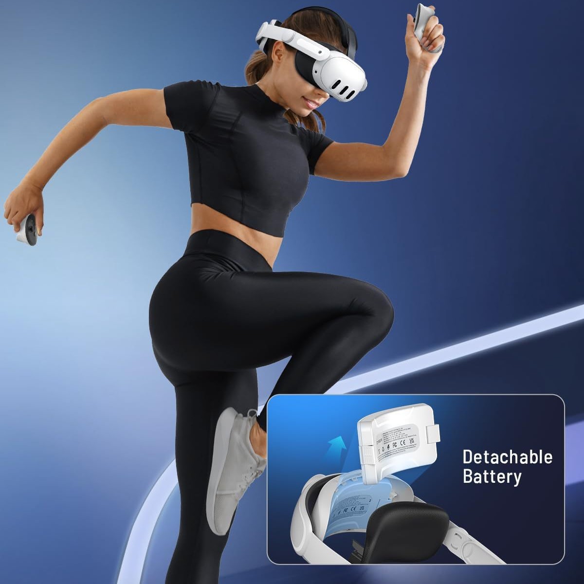 New Vr Accessories Suitable for Meta Quest 3S Foldable Plaid Decompression Adjustable Vr Charging Headwear