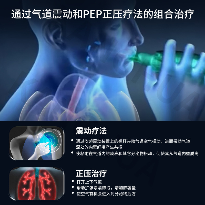 Breathing Trainer Vibration Positive Pressure Ventilation System for Expectoration, Home Use for the Elderly, Copd Positive Pressure Lung Function Breathing Exercise