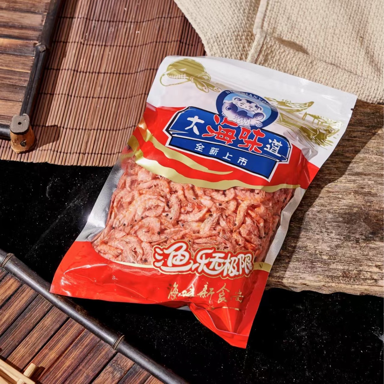 Beihai krill net red instant light dry krill skin frozen red shrimp dried shrimp skin freeze-dried snacks wholesale 50g