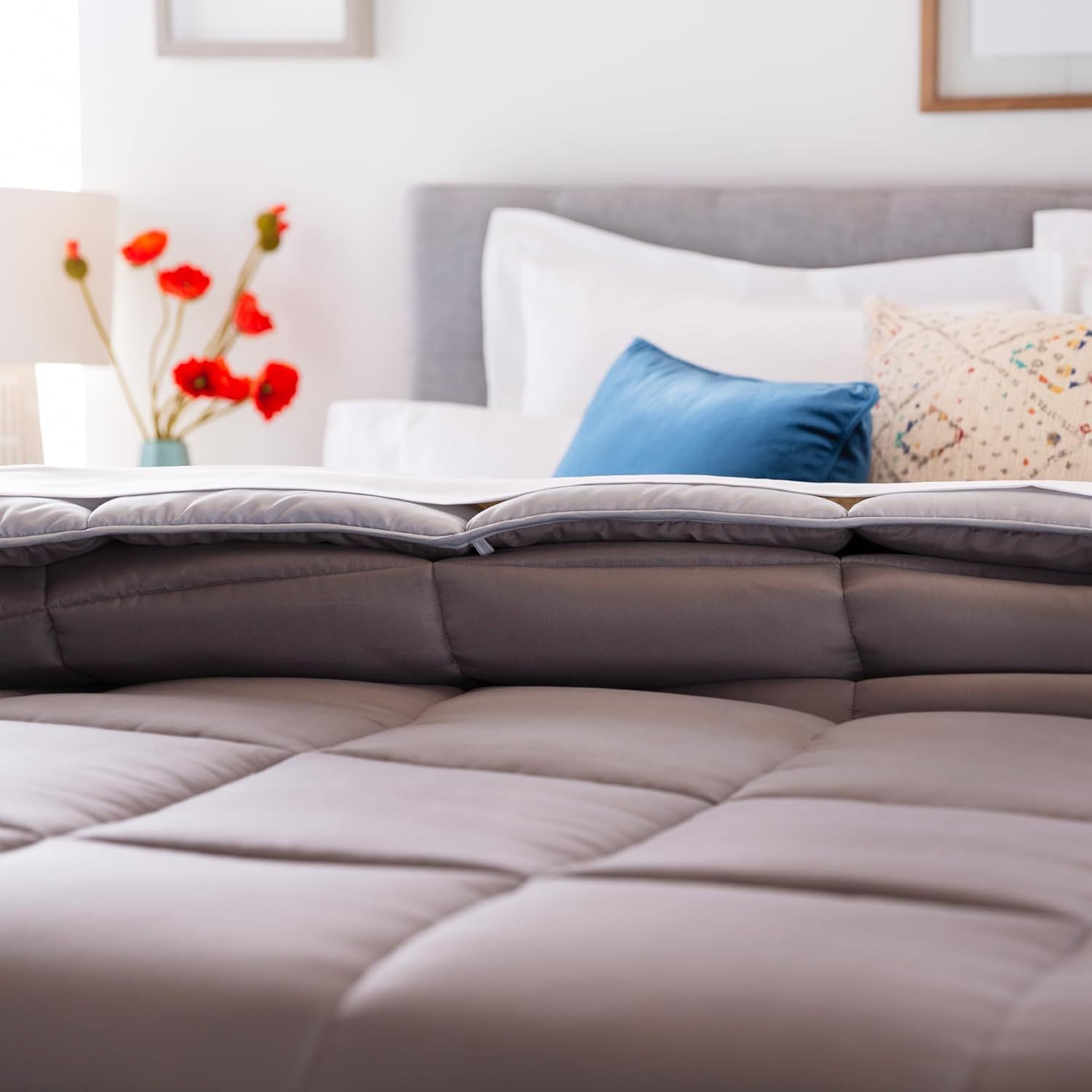 Spring and Autum Cotton Quilt Color Matching Four-Season Quilt Plush Microfiber Filling Quilted Quilt Cross-Border Quilt Core with Corner Mark