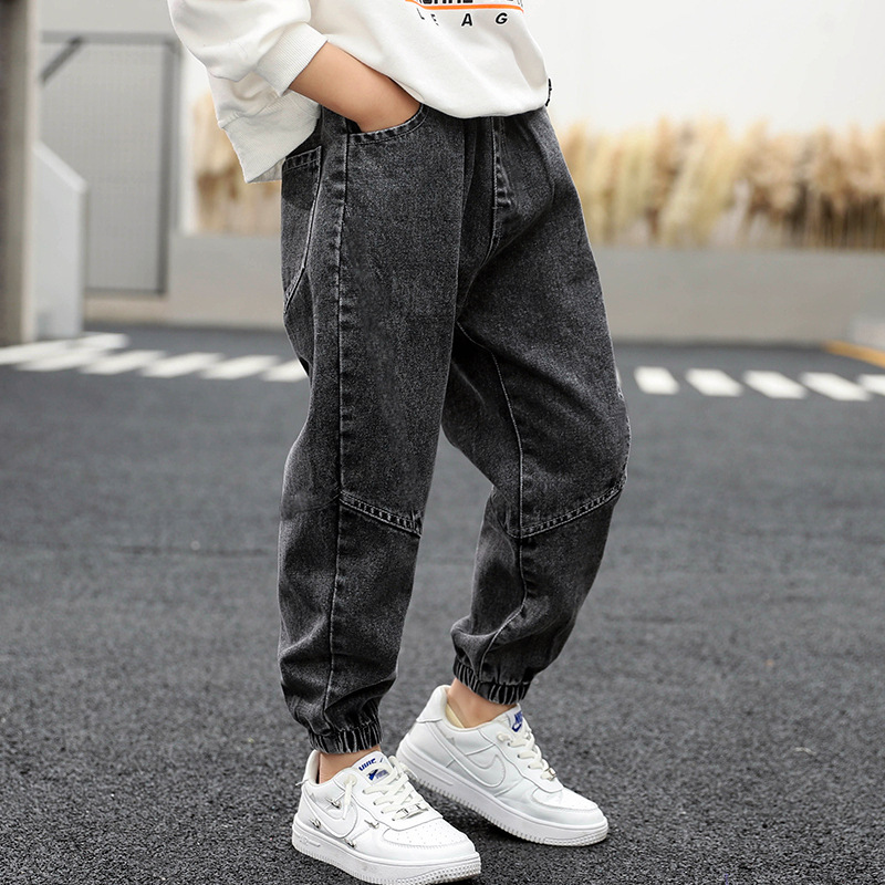 Boys jeans 2024 spring and autumn new children's clothing manufacturers wholesale small and medium-sized boys students children's pants