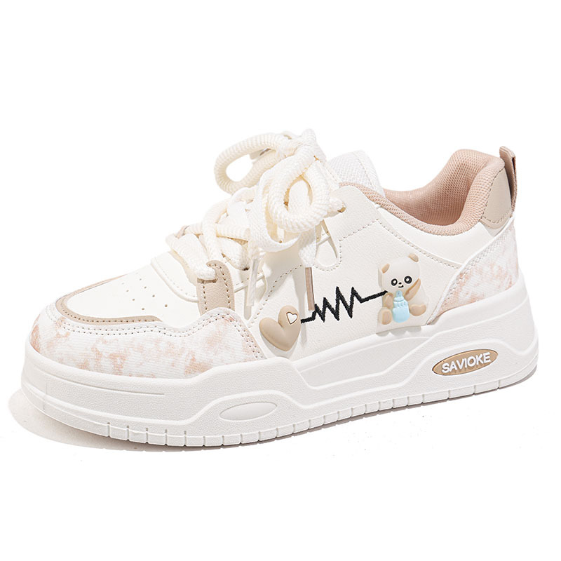 2025 spring small white shoes new Korean ins female students thick-soled heightened sports shoes casual street p308