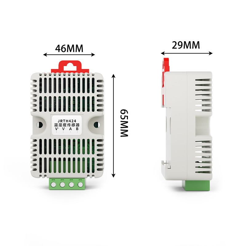 High-Precision Rail-Mounted Temperature and Humidity Sensor Industrial-Grade Rs485 Temperature and Humidity Transmitter Din Rail Probe