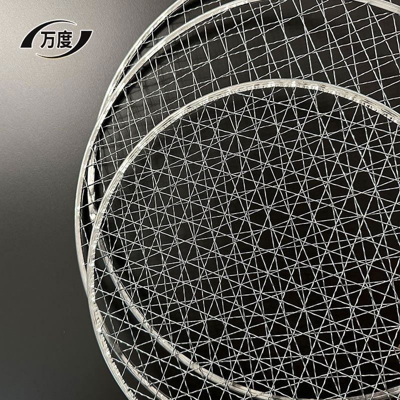 Factory round stainless steel barbecue net outdoor barbecue Net special bold firm easy cleaning steel wire Net Wholesale