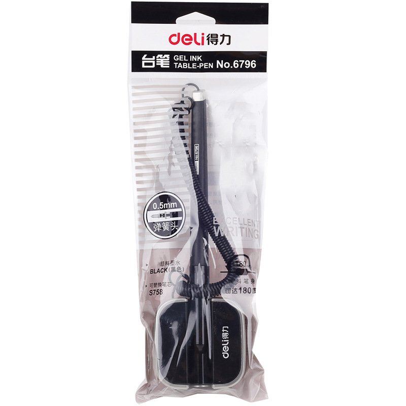 Deli 6796 pen business neutral pen bank front desk sign pen desktop desktop pen counter pen table pen wholesale