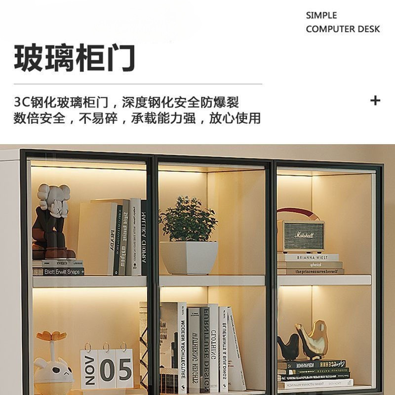 Solid Wood Study Corner Desk Home Children's Learning Bookshelf Simple Light Luxury Learning Integrated Desk Complete Computer Desk