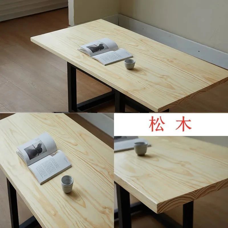 Pine Solid Wood Board Desktop Bar Table Dining Table Office Computer Table Bay Window Bar Panel Solid Wood Cross-Border E-Commerce