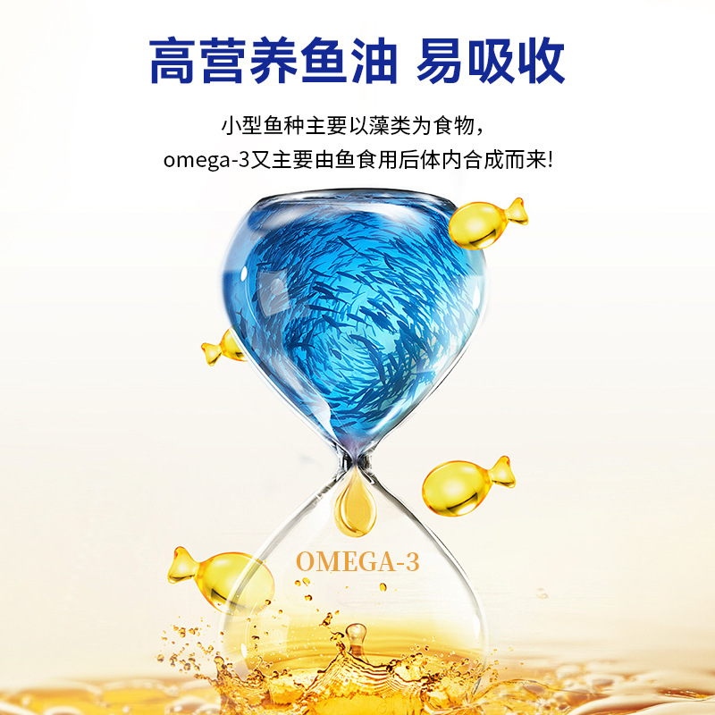 Pet Fish Oil, Dog and Cat Lecithin, Hair Loss, Hair Beauty and Brightening Nutritional Supplement, Fish Oil Soft Capsule Source Factory