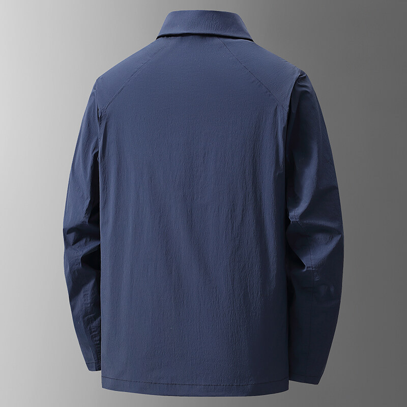 2025 Spring and Summer Traceless Sun Protection Casual Men's Jacket Business Men's Lapel Coat Fashion Outerwear