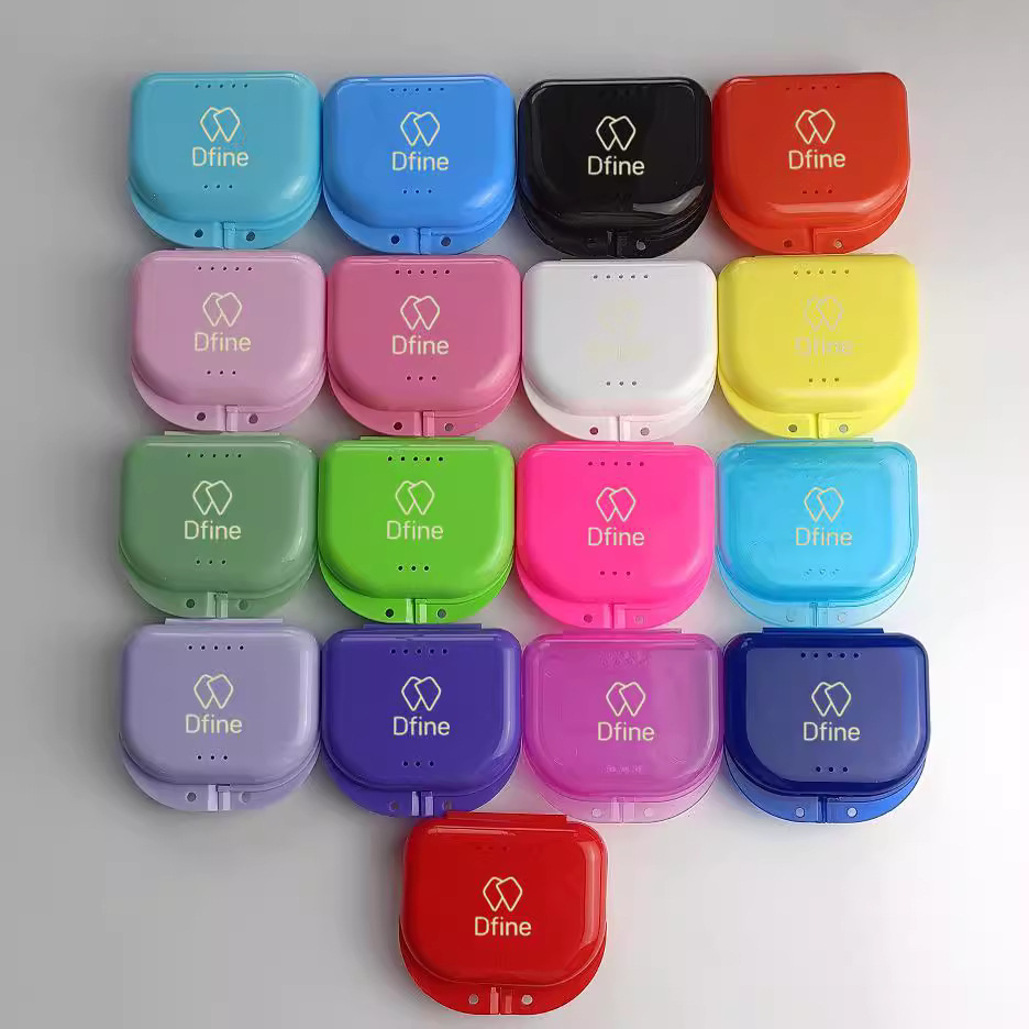 Oral Dental Products Small Dental Box with Holes Denture Box Denture Box Holder Special Small Dental Box Brace Box 20g