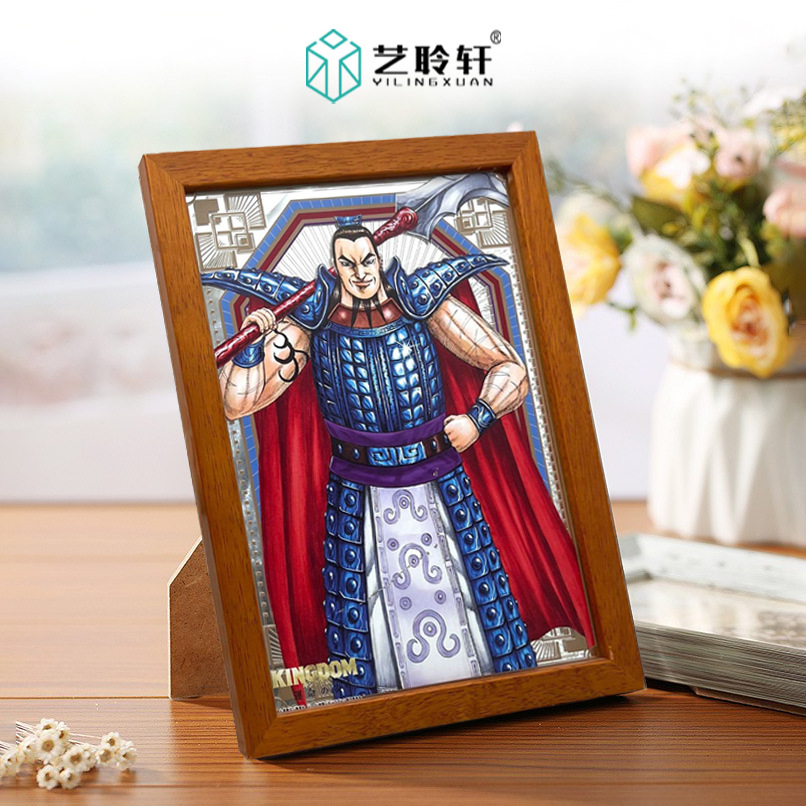 Cross-Border Pure Solid Wood Mirror Photo Frame Imitation Solid Wood Ps Foam Frame Density Board Anime Frame National Style Anime Frame