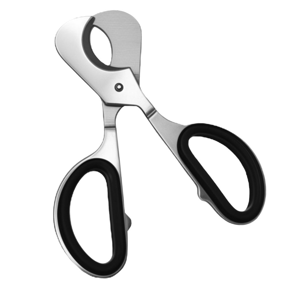 Stainless Steel Double-Edged Cigar Cutter, Metal Smoking Set, Cigar Tablet Splitter, Handle-Type Cigar Chinese Medicine Scissors
