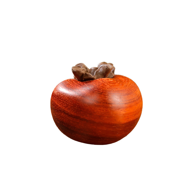 Wholesale sandalwood carving everything goes well persimmon hand piece text play car tea table living room ornaments gift decorations