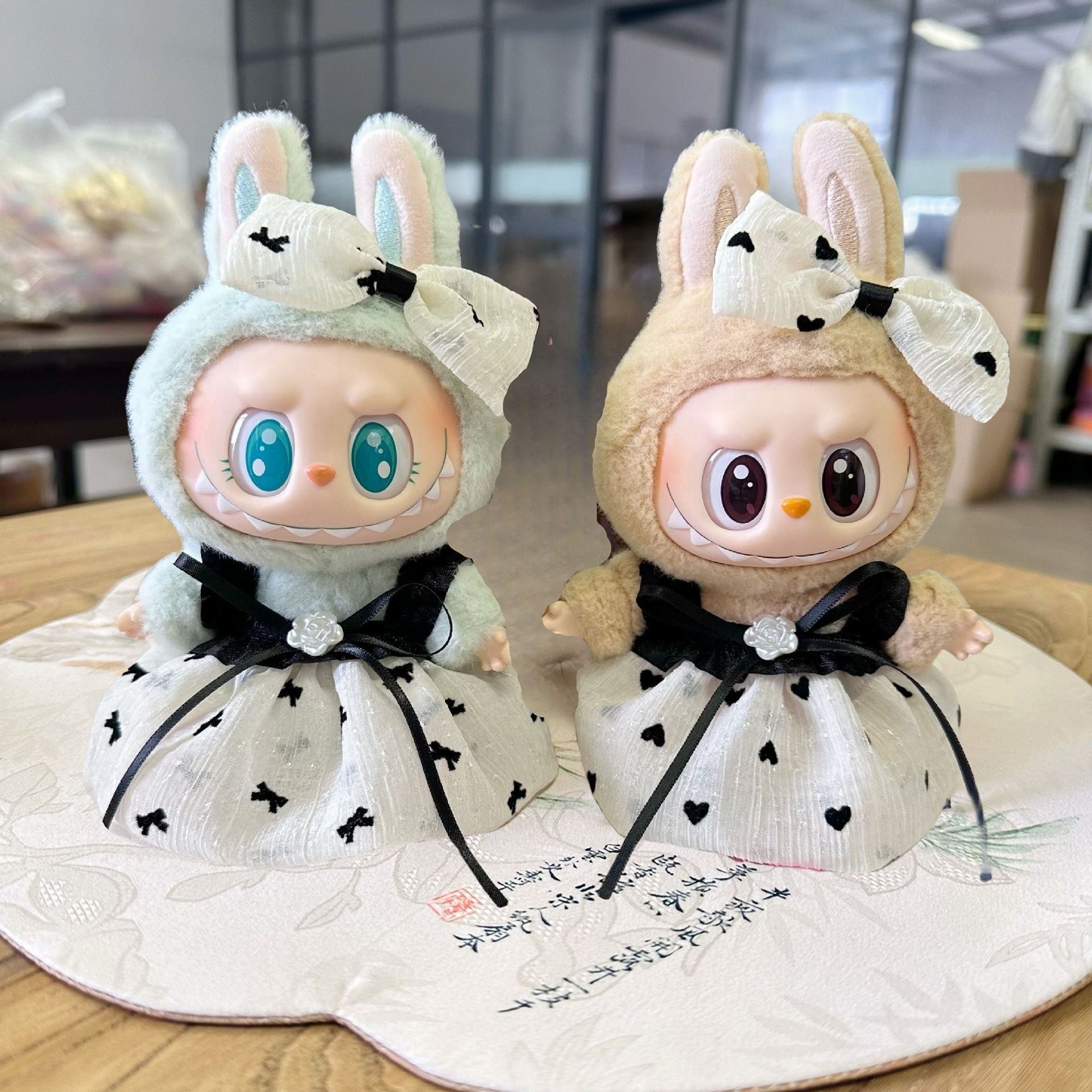 Одежда для кукол labubu, кукла с самоиронией, одежда labubu, 10см, хлопковая кукла, костюм McDonald's, юбка