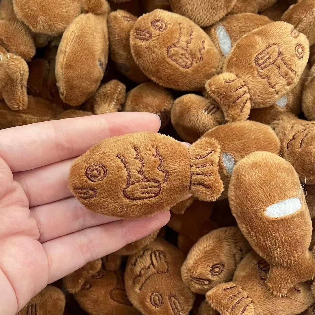 Cute Grilled Fish Brooch Accessories Accessories Bag Canvas Bag Hair Rope Rubber Band Jewelry Cotton Filling