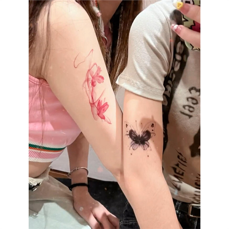 Colorful Butterfly Tattoo Stickers for Men and Women, Waterproof and Long-Lasting Scar Covering, High-End Face Stickers, Arm and Clavicle Stickers for Decoration