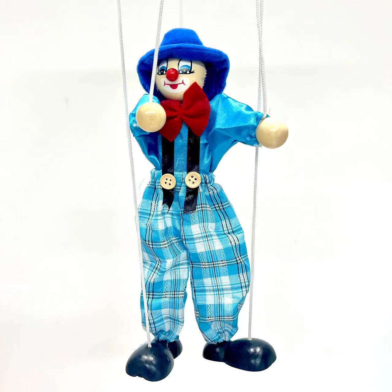 Clown Muppet Puppet Puppet Doll Handmade Puppet Doll Pinocchio Drama Muppet Toy
