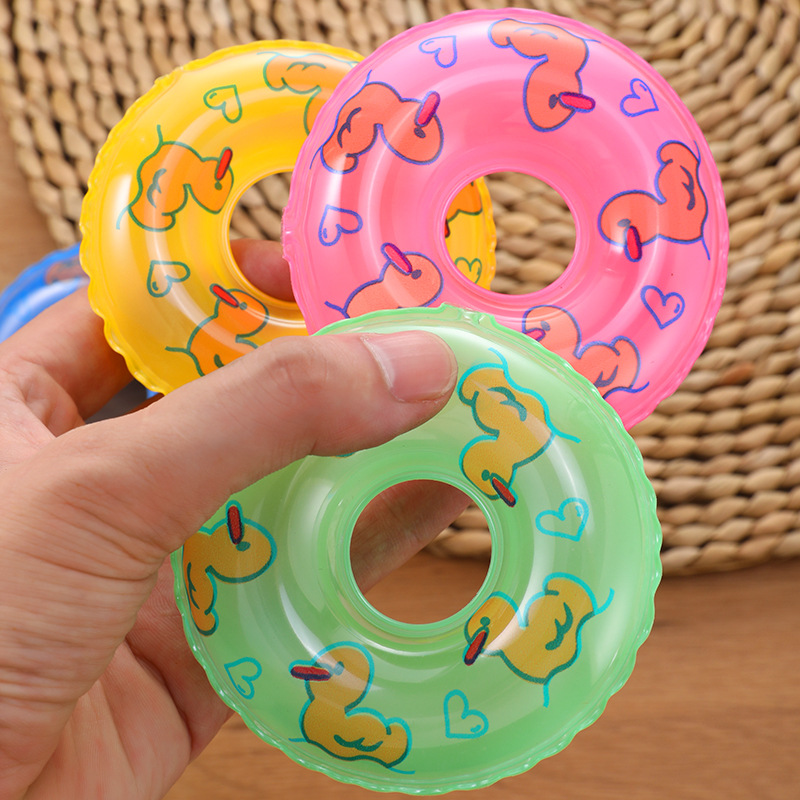 Internet-Famous Mini Swimming Ring Ice Cream Cup Holder Ice Cream Base Water Play Duck Pattern Decorative Ornaments Wholesale