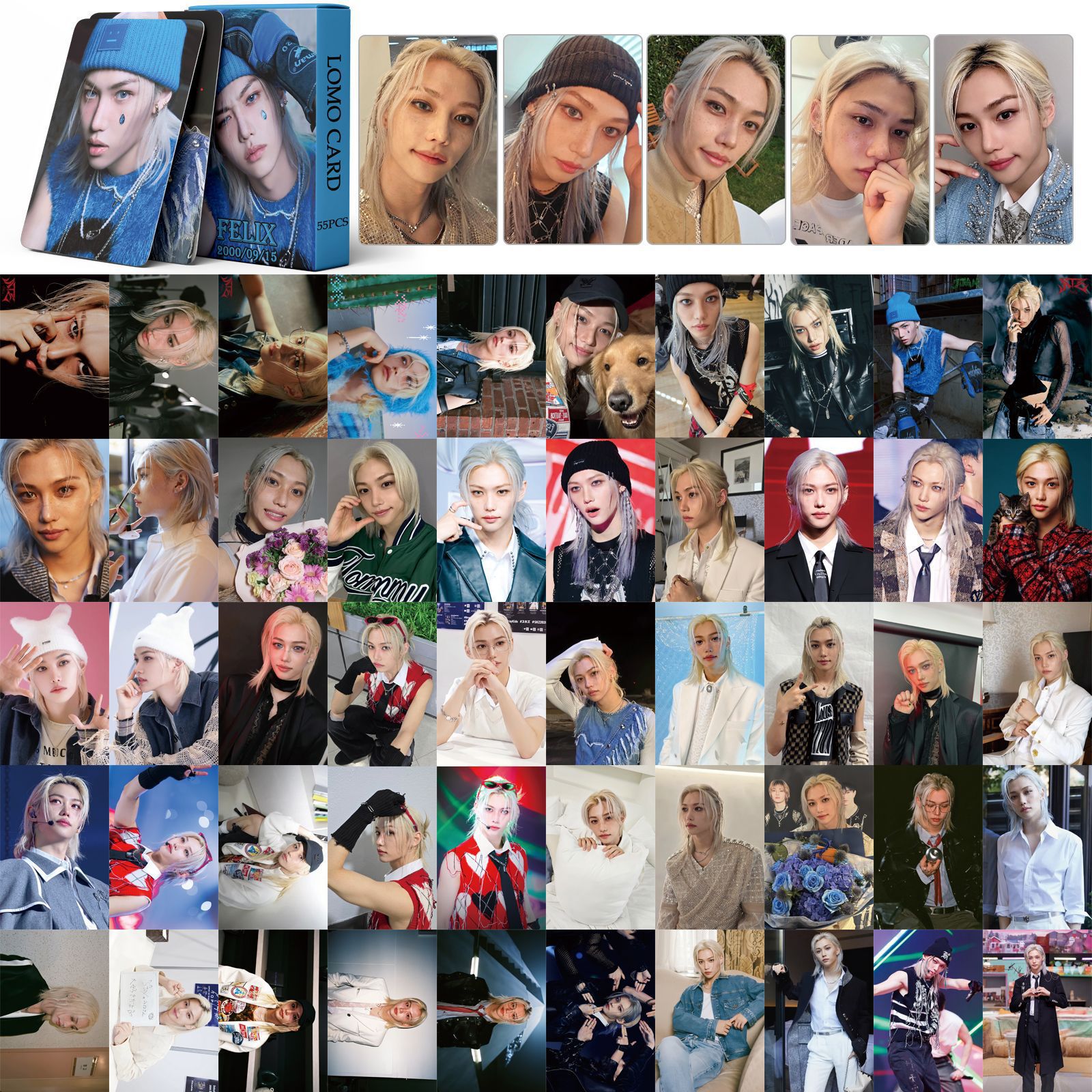 Hot-Selling Large Quantity in Stock 55 Stray Kids Photocard Lee Jonguk Ate Star Kpop Merchandise Lomo Photocard