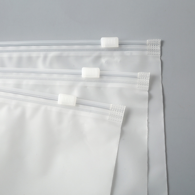 Small size storage sealed bag in stock double-sided EVA frosted self-sealing bag jewelry packaging zipper bag
