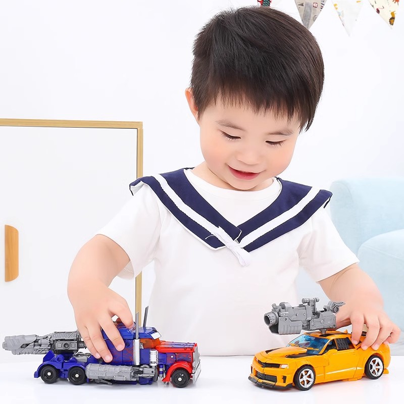 Transforming Toy Car Robot Bumblebee Optimus Prime Figure Column Dinosaur Alloy Version Genuine for Children Boys