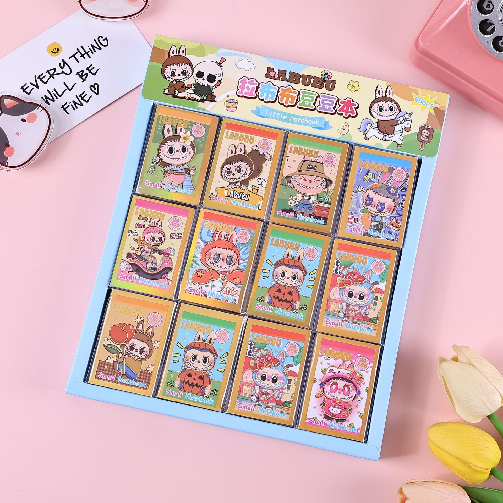 Креативная книга Labubu Bean, милый экспортный блокнот с наклейками