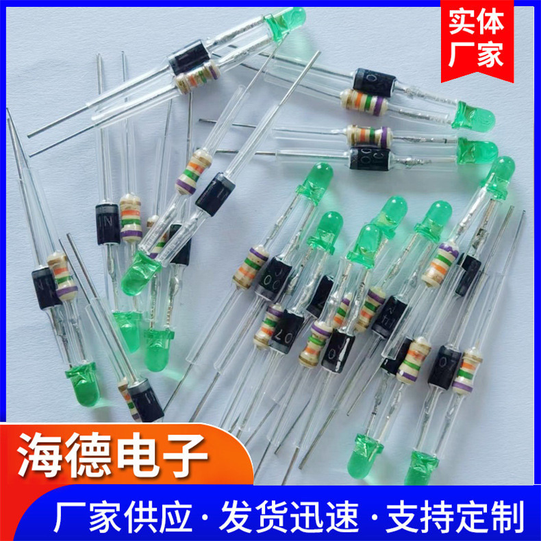 Supply LED Red Indicator Light Colorful Indicator Torch Plus Resistance Bulb 6 * 18 Germanium Light Indicator Bulb