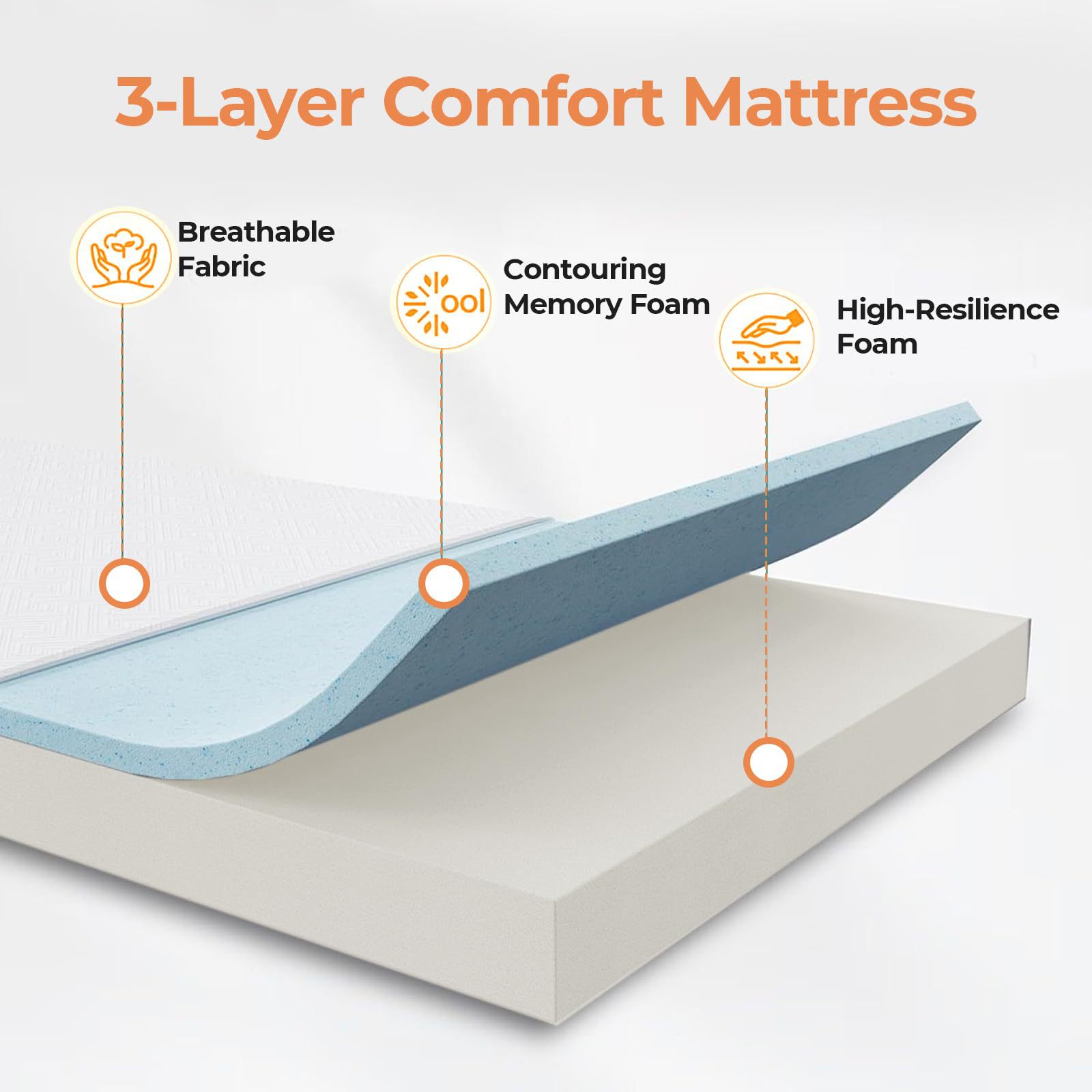 Source Factory Single Foldableing Bed Hotel Extra Bed Hospital Accompanying Bed Thickeneded Sponge Mattress Portable Nap Artifact