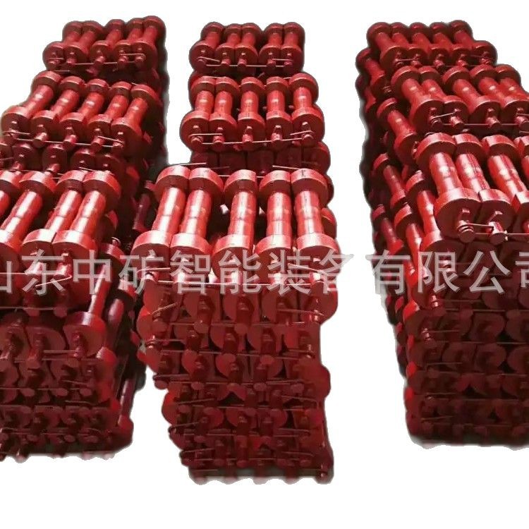Shandong Zhongkuang Forging Scraper Dumbbell Pin for Mining Use, Fixed Connection between the Middle Groove of the Dumbbell Pin
