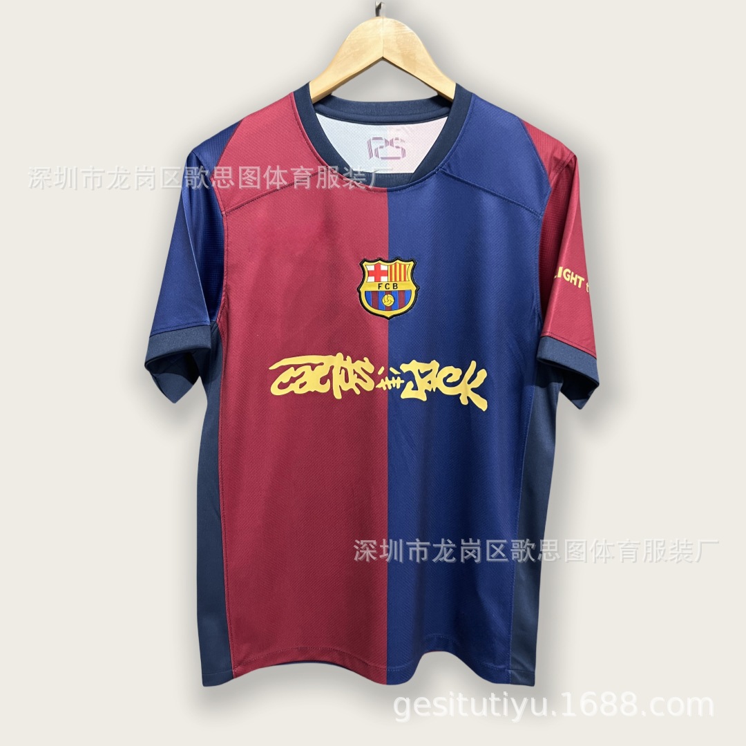Футбольная форма 25-26 фанатская версия клуба Барселона королевская м футболка домашняя и выездная
