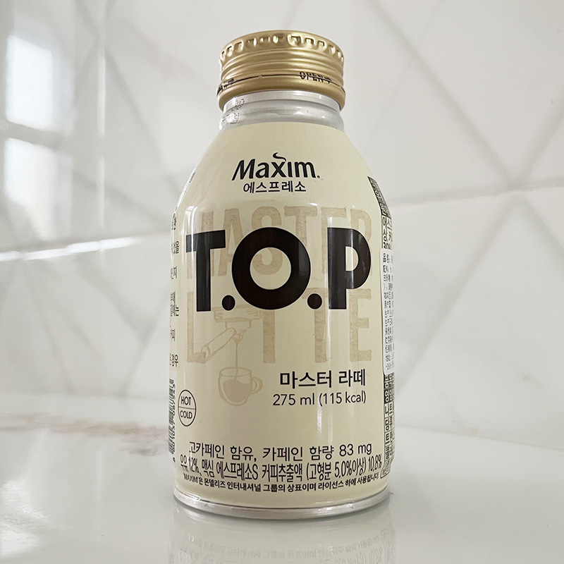 Maixin Top Coffee Latte Drink Mocha Flavor Ready-To-Drink Coffee Black 275ml Korean Imported Sweet Style