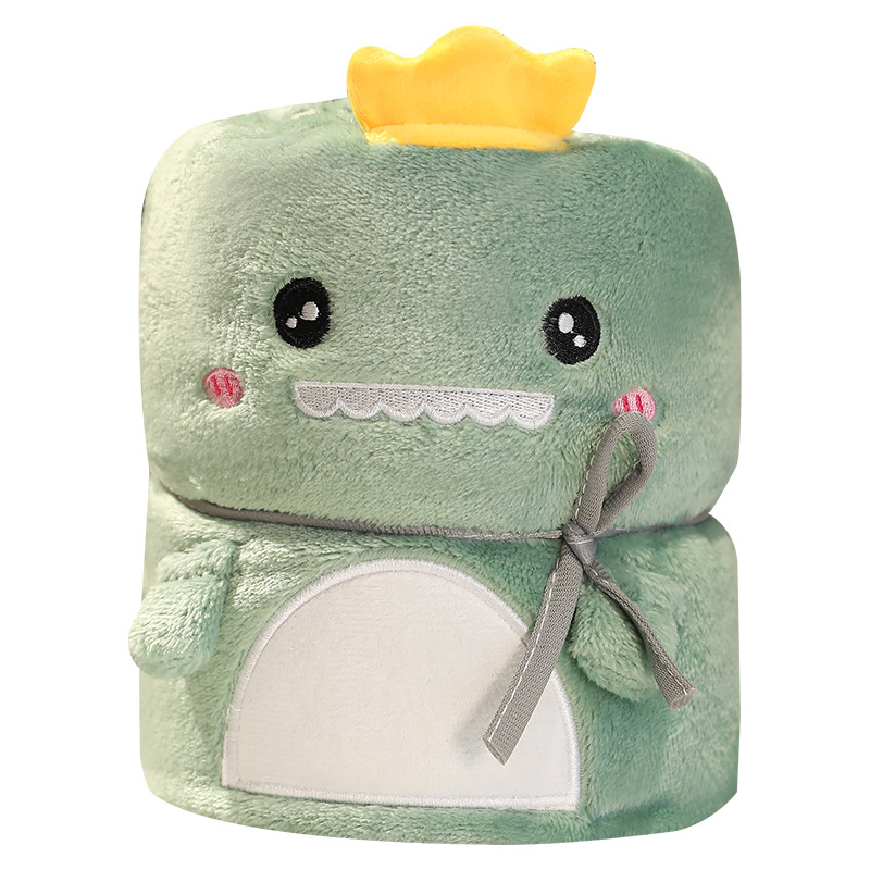 Cartoon Coral Velvet Small Blanket, Pet Flannel Air Conditioning Blanket, Kidsren's Summer Nap Blanket, Gift Blanket