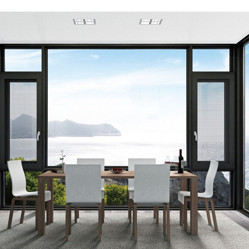 Manufacturer 122 Series Six-Cavity Insect-Proof Aluminum Alloy Doors and Windows Balcony Tempered Glass Floor-To-Ceiling Window Screen Integrated Window Opening