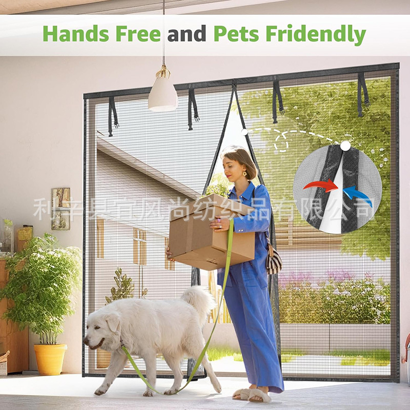 [Cross-border exclusive supply] European and American garage with anti-mosquito door curtain magnetic soft screen large magnetic block magnetic suction can be stored