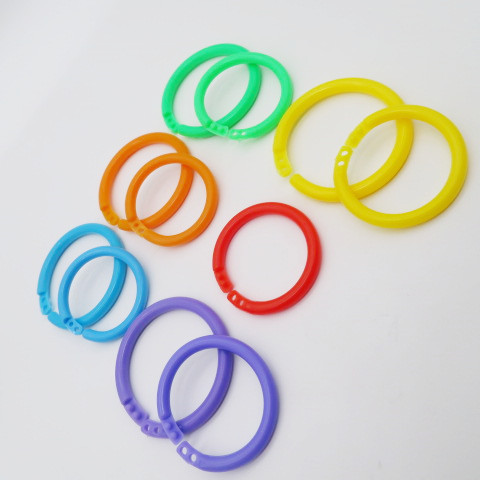 Factory direct double-button binding color loose-leaf ring buckle ring plastic book ring hand account card ring loose-leaf ring Book Ring