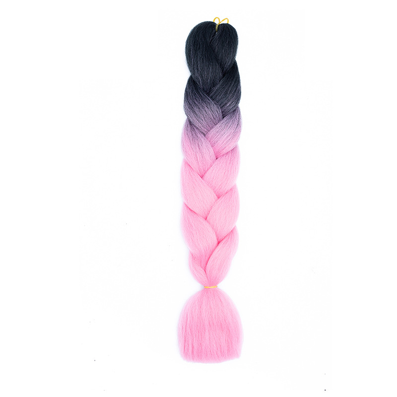 Hongxiu Carefully Selected-[Two-Color] New Version of African Dreadlock Wig Ponytail Chemical Fiber High Temperature Silk Colorfulful Big Braid