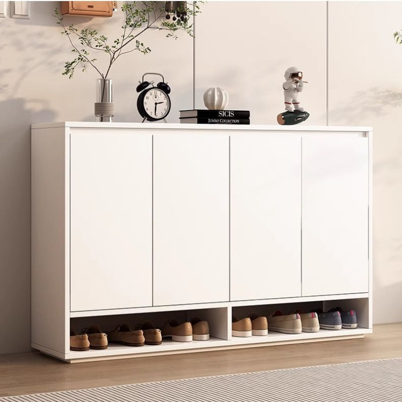 Solid Wood Shoe Cabinet Household Door Outside Corridor Entrance Entrance Cabinet Multi-layer Locker Wall-leaning Large Capacity Hall Cabinet