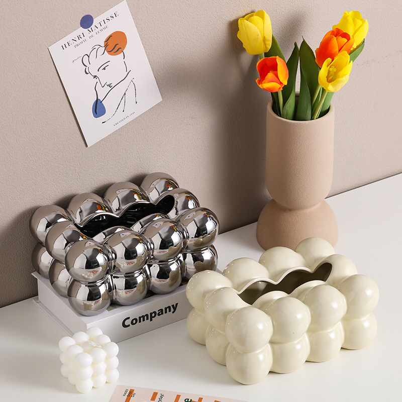 Передовой стиль керамическая коробка для салфеток креативный вход роскошный декор для гостиной домашнего кофейного стола нишевый дизайн коробка для бумаги