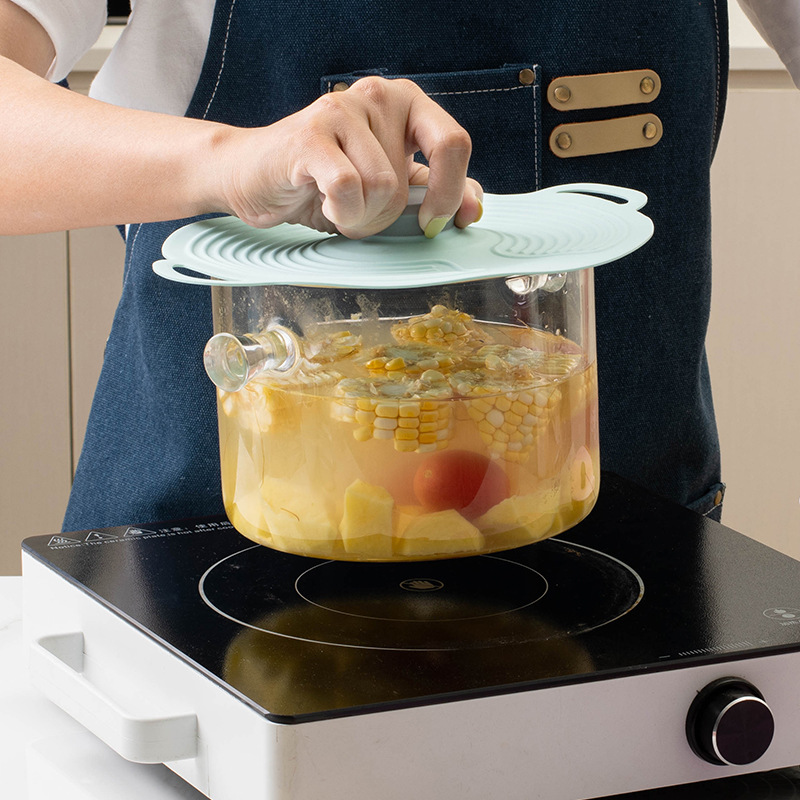 Two-Color Silicone Fresh-Keeping Lid, Anti-Spill Sealed Silicone Pot Lid, Tableware Silicone Pot Lid, Oil Lid