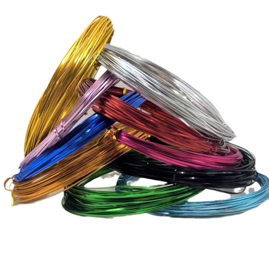 Oxidized flat aluminum wire color flat wire cloisonne painting special gold wire silver wire yellow wire diy aluminum wire