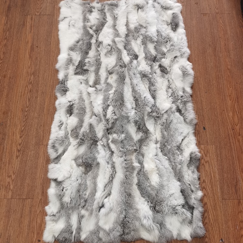 Wholesale Rabbit Skin Home Rabbit Fur Yellow Green Purple Blue Leather Mattress Fur Blanket Pillow Clothing Raw Materials