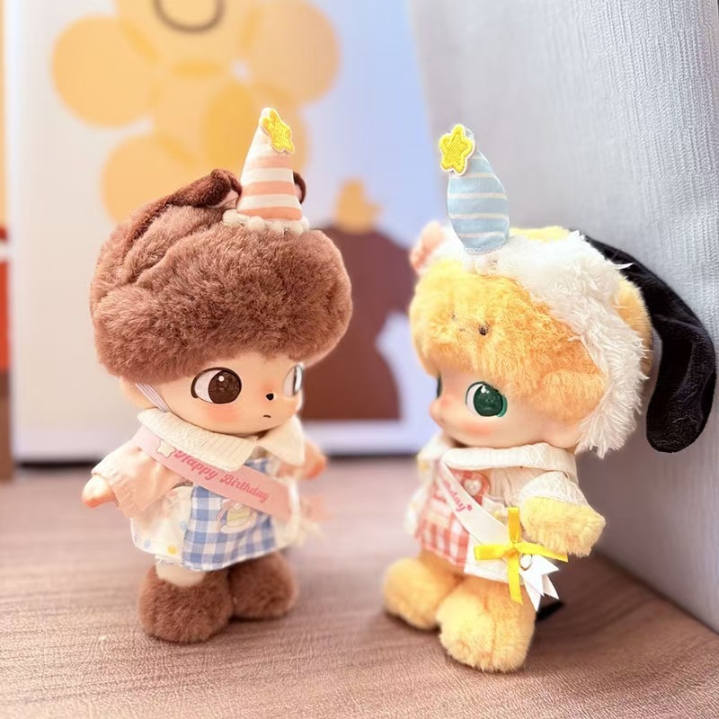 10cm Doll Clothes Self-Deprecating Bear Dress-Up Birthday Outfit Multi-Body Wearable Starfish Body Normal Body Birthday Outfit