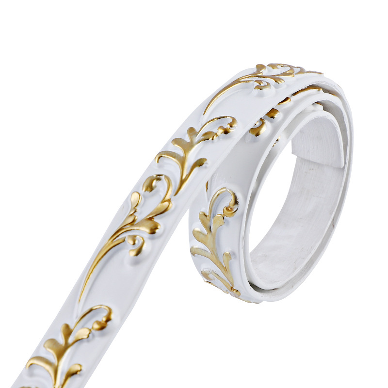 Factory direct supply PVC self-adhesive soft line home decoration ceiling with adhesive gypsum line background wall wallpaper US side line