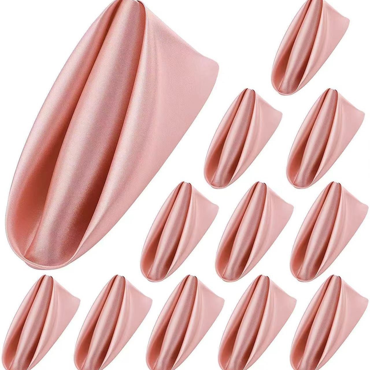 High-end hotel wedding banquet site decoration polyester section cloth napkin placemat fabric satin mouth cloth factory direct sales